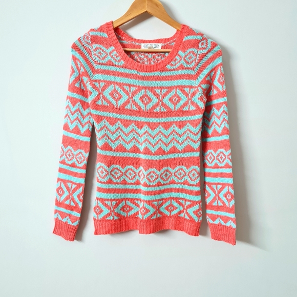 Pink Rose Sweaters - Knitted sweater